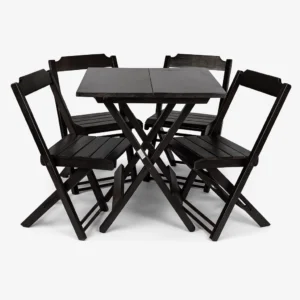 JOGO MESA 70X70 DOBRAVEL - TABACO