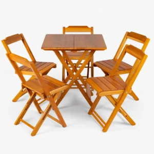 JOGO MESA 70X70 DOBRAVEL - VERNIZ