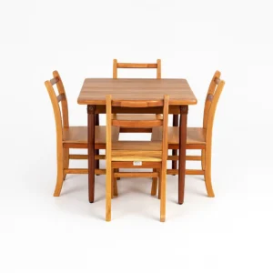 JOGO MESA ROSALIN COLONIAL 80X80 VERNIZ